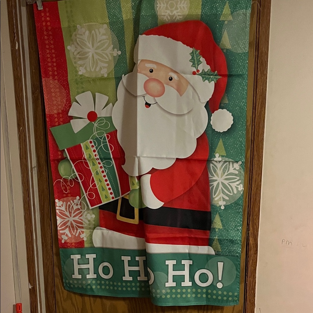 Festive Santa Claus Holiday House Flag